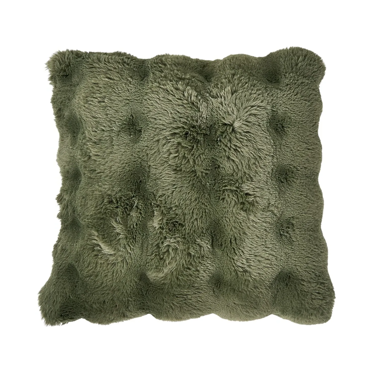 Aspen Faux Fur Cushion - Green