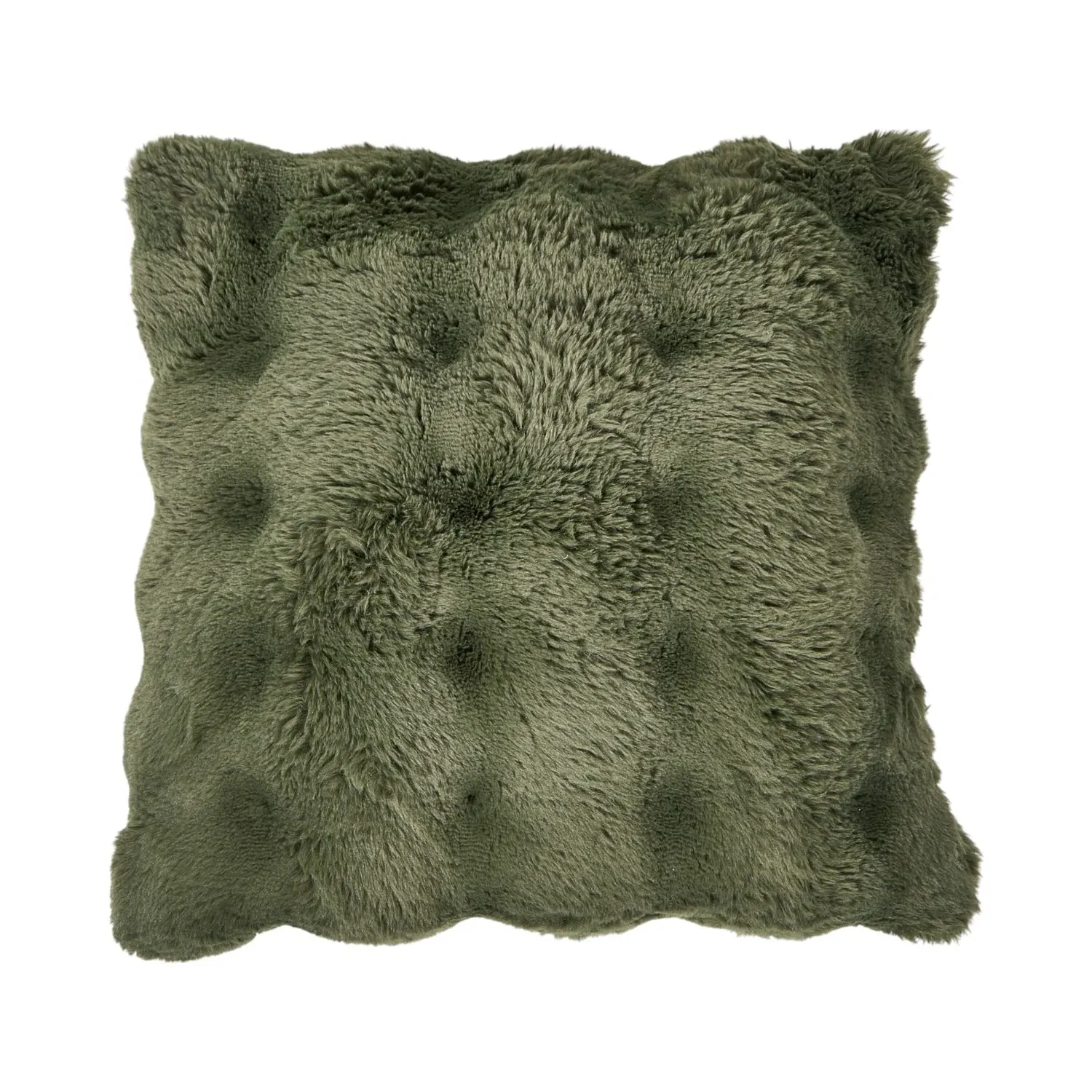 Aspen Faux Fur Cushion - Green