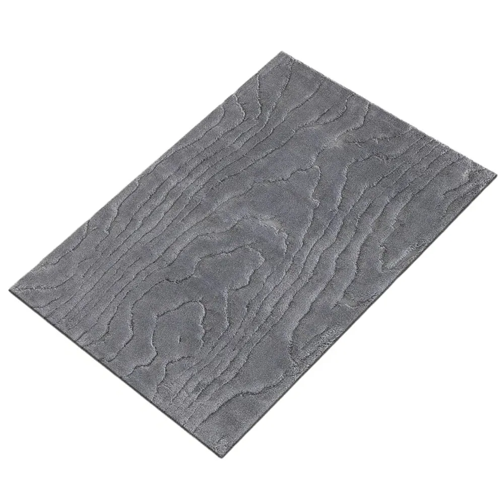 Aspen Wood Bath Mat - Dark Grey, Cotton