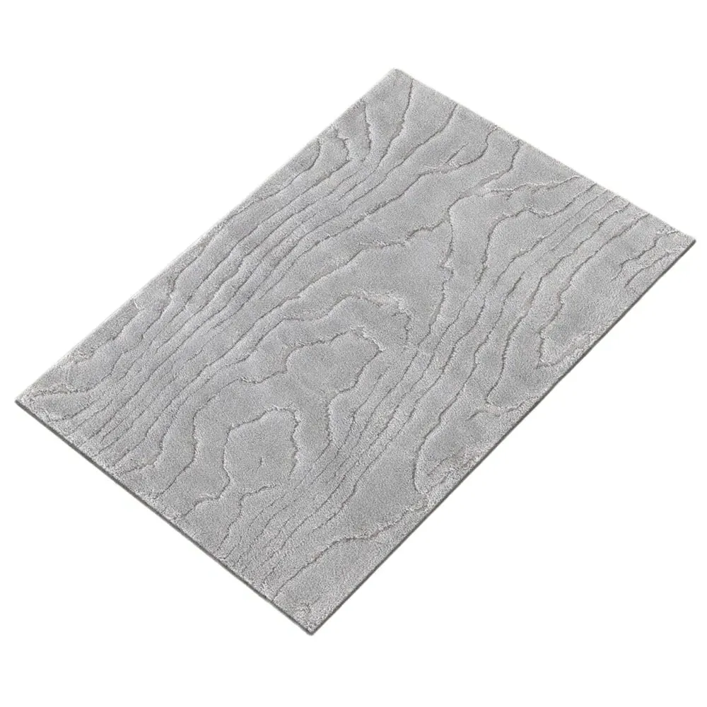 Aspen Wood Bath Mat - Light Grey, Cotton