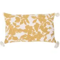 Astbury Floral Cushion - White and Mustard