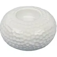 Astrid Hammered Tealight Holder - White