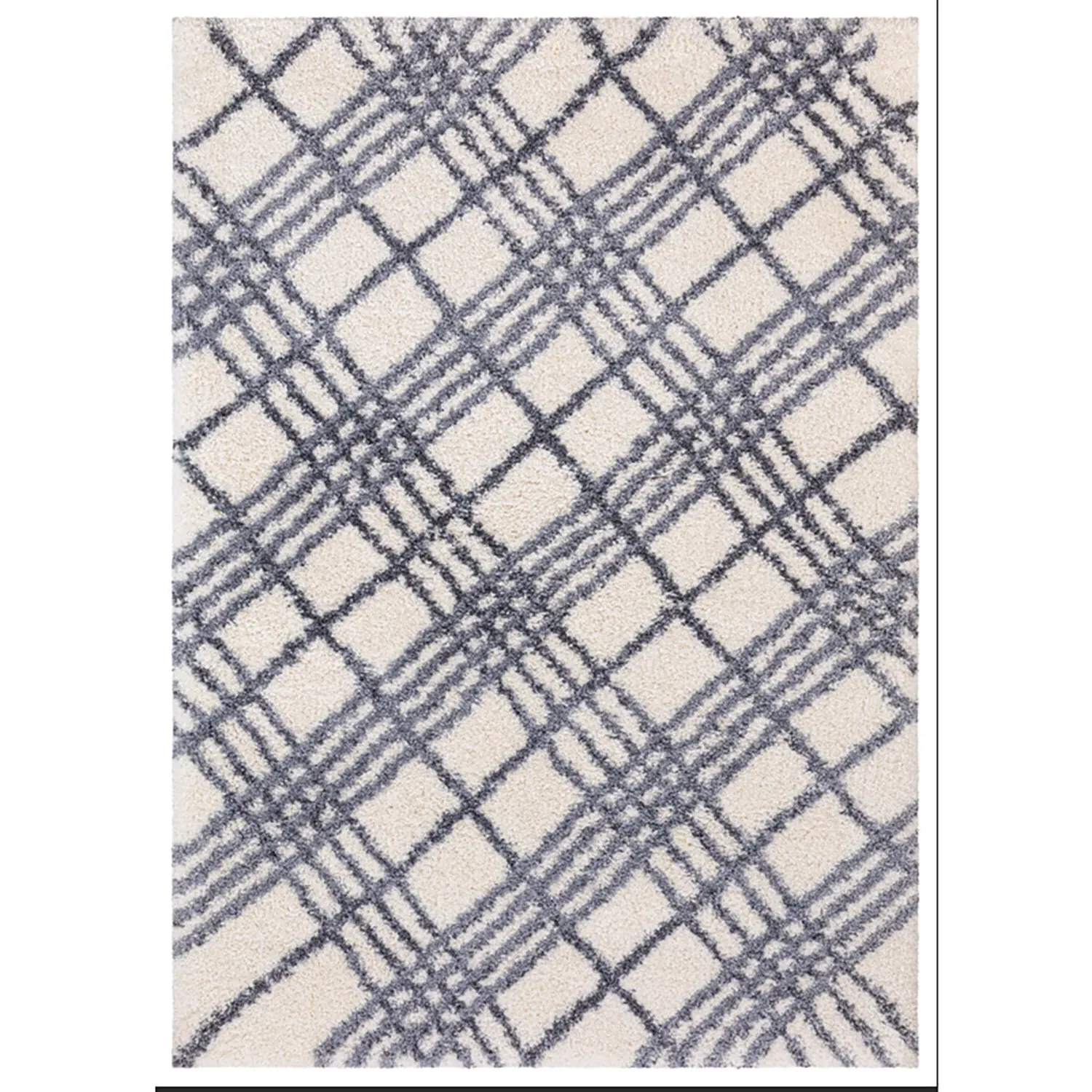 Astrid Hatch Rug - Grey