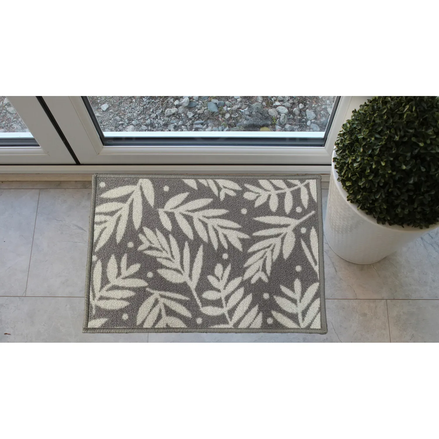Athens Washable Doormat - Brown and Cream
