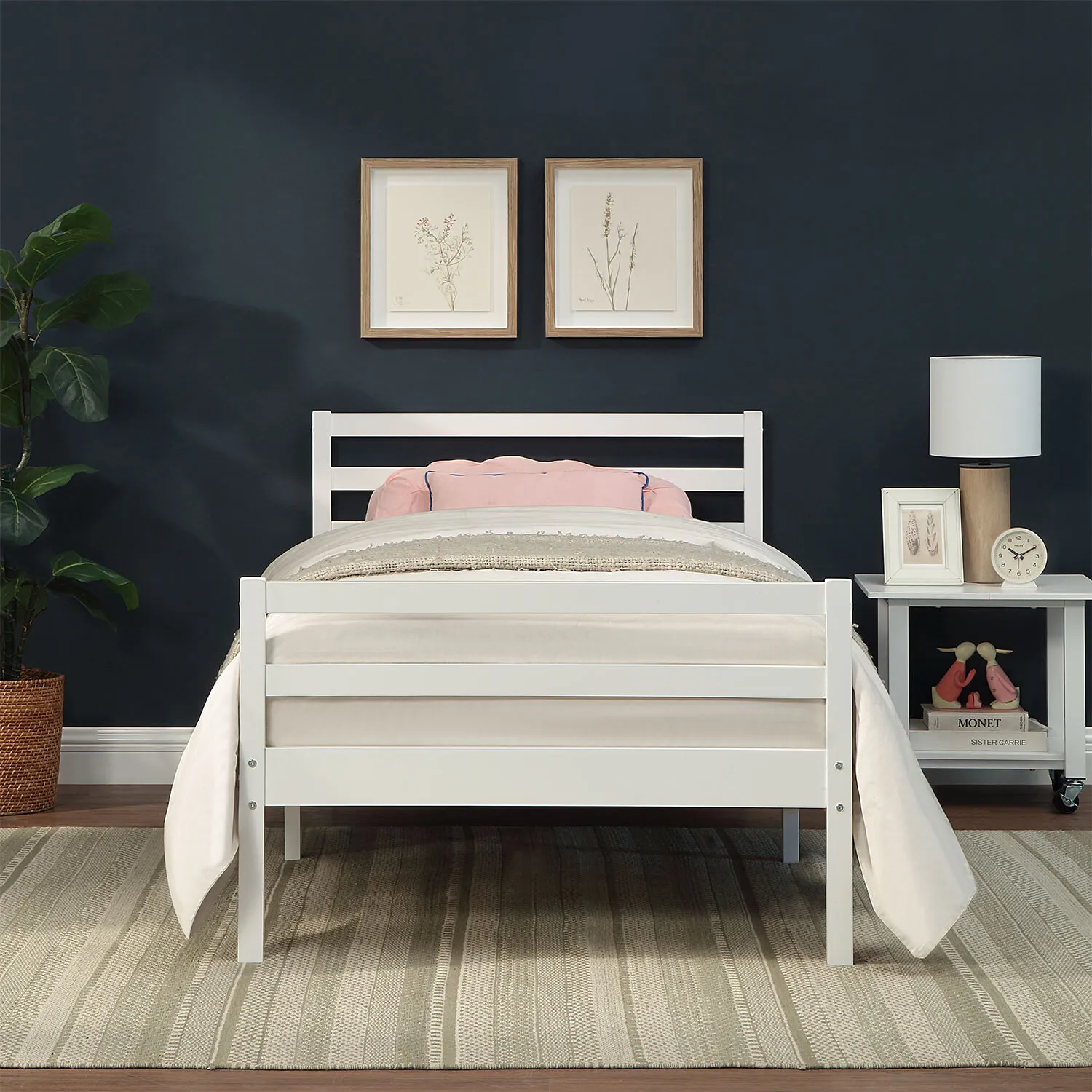 Atlas Single Bed Frame - White