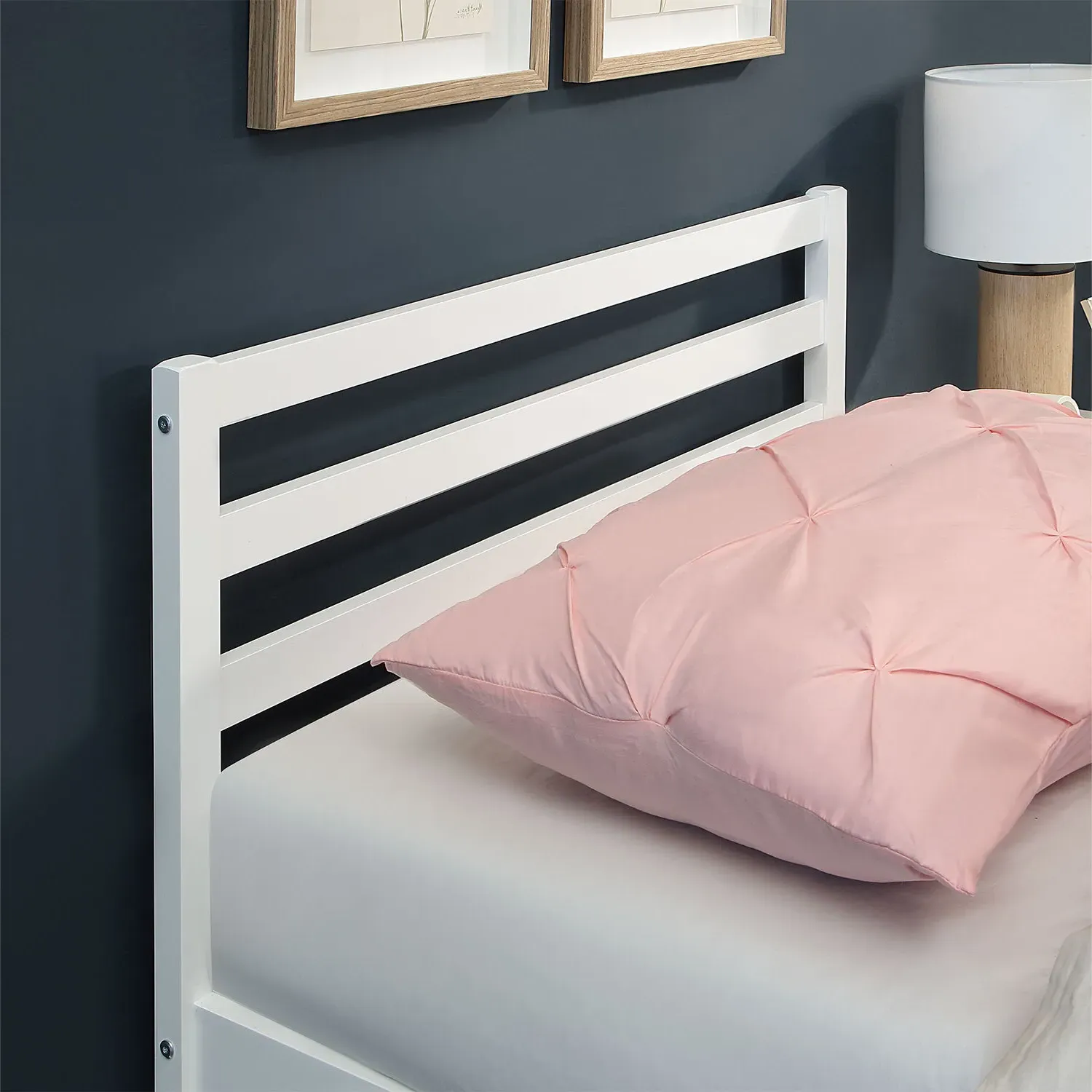 Atlas Single Bed Frame - White