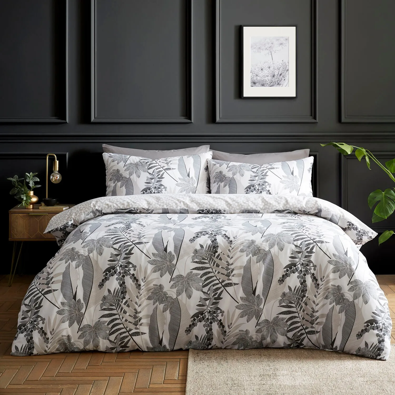 Attalea King Duvet Set - Monochrome