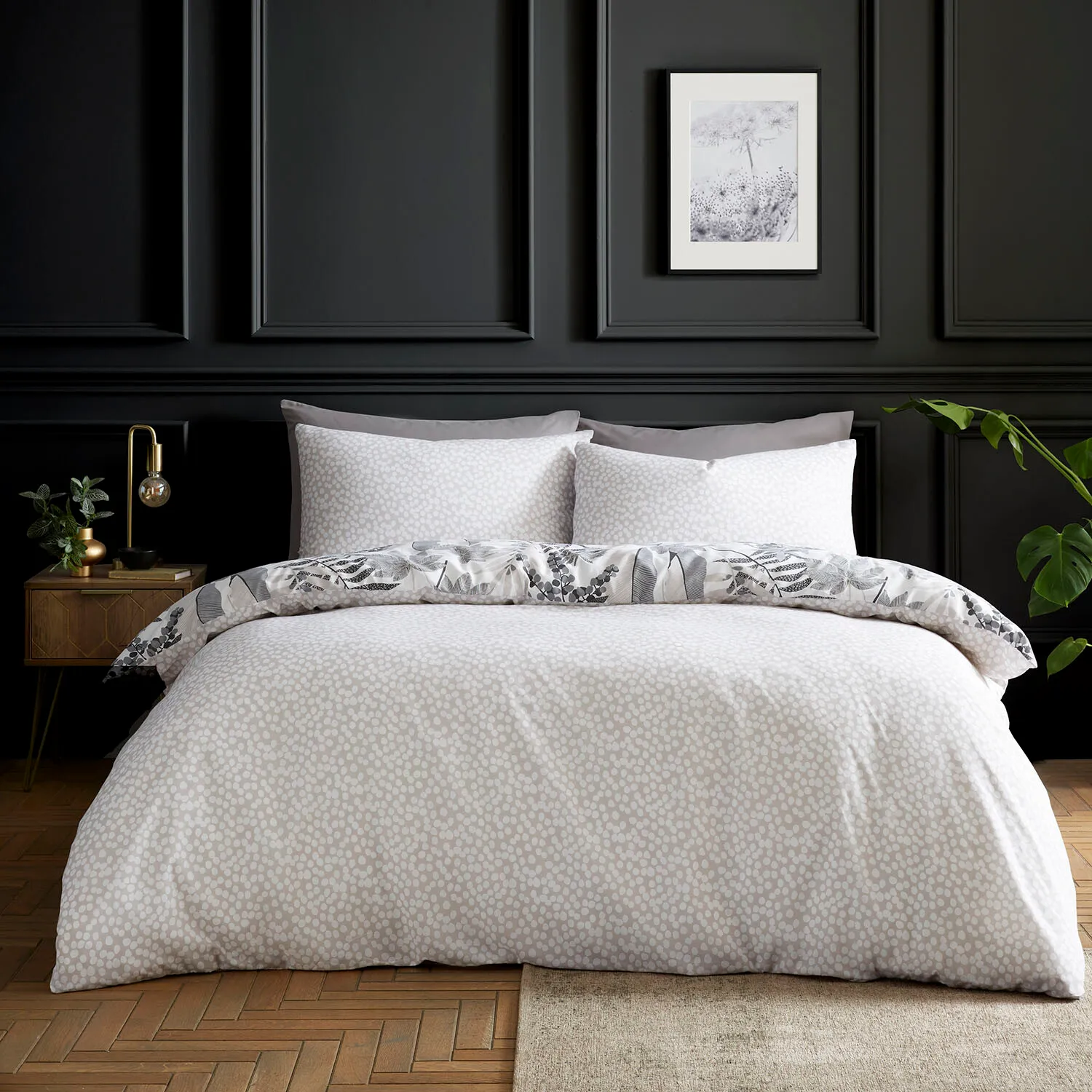 Attalea Single Duvet Set - Monochrome