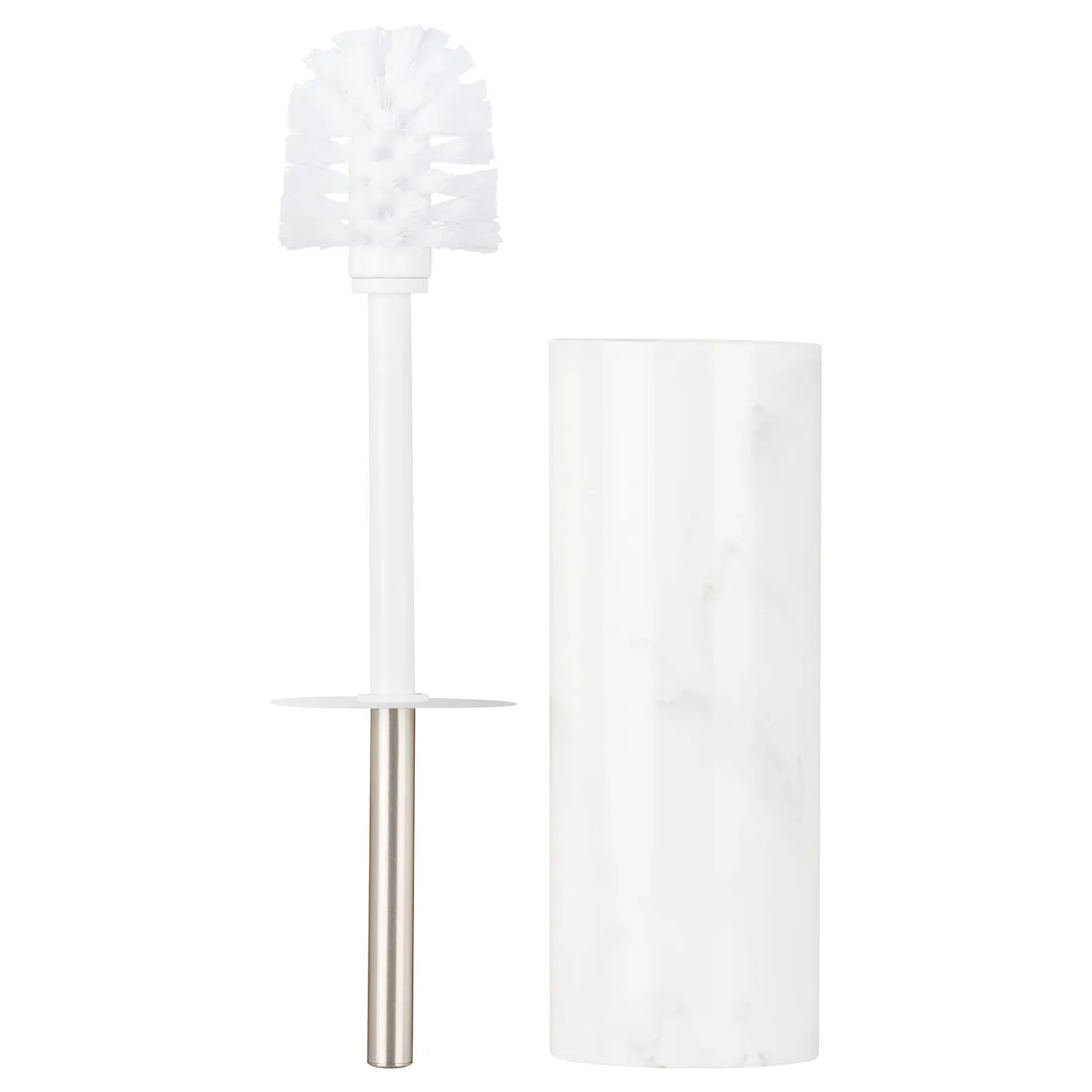 Attica Toilet Brush Holder - Marble Effect, Polyresin