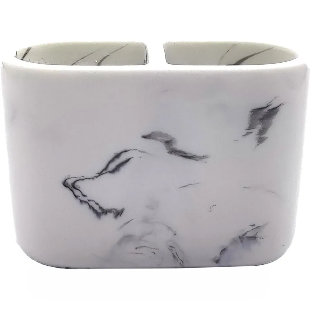 Attica Toothbrush Holder - White, Marble