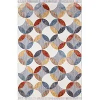 Aubuery 120cm Rug with Fringe Trim - Geometric Pattern