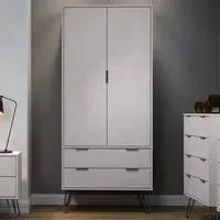 Augusta 2 Door 2 Drawer Wardrobe - Grey