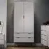Augusta 2 Door 2 Drawer Wardrobe - Grey