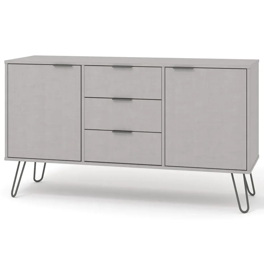 Augusta 2 Door 3 Drawer Medium Sideboard - Grey