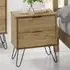 Augusta 2 Drawer Bedside Table - Brown, Pine