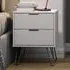 Augusta 2 Drawer Bedside Table - Grey