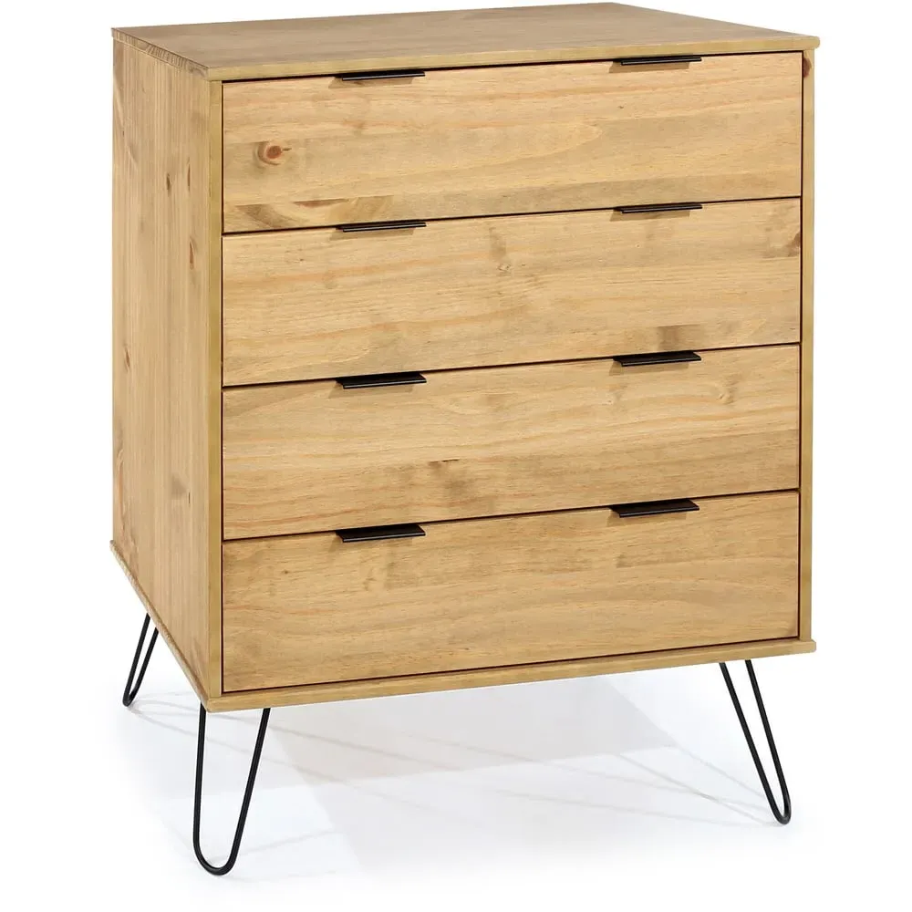 Augusta 4 Drawer Chest of Drawers - Brown, Pine