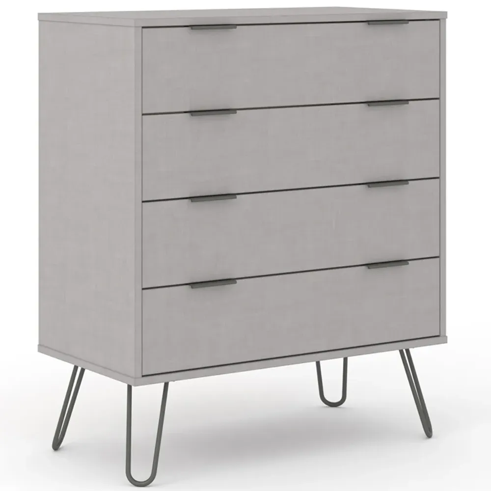 Augusta 4 Drawer Chest of Drawers - Grey