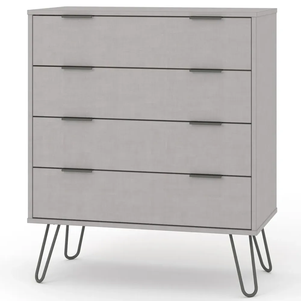 Augusta 4 Drawer Chest of Drawers - Grey
