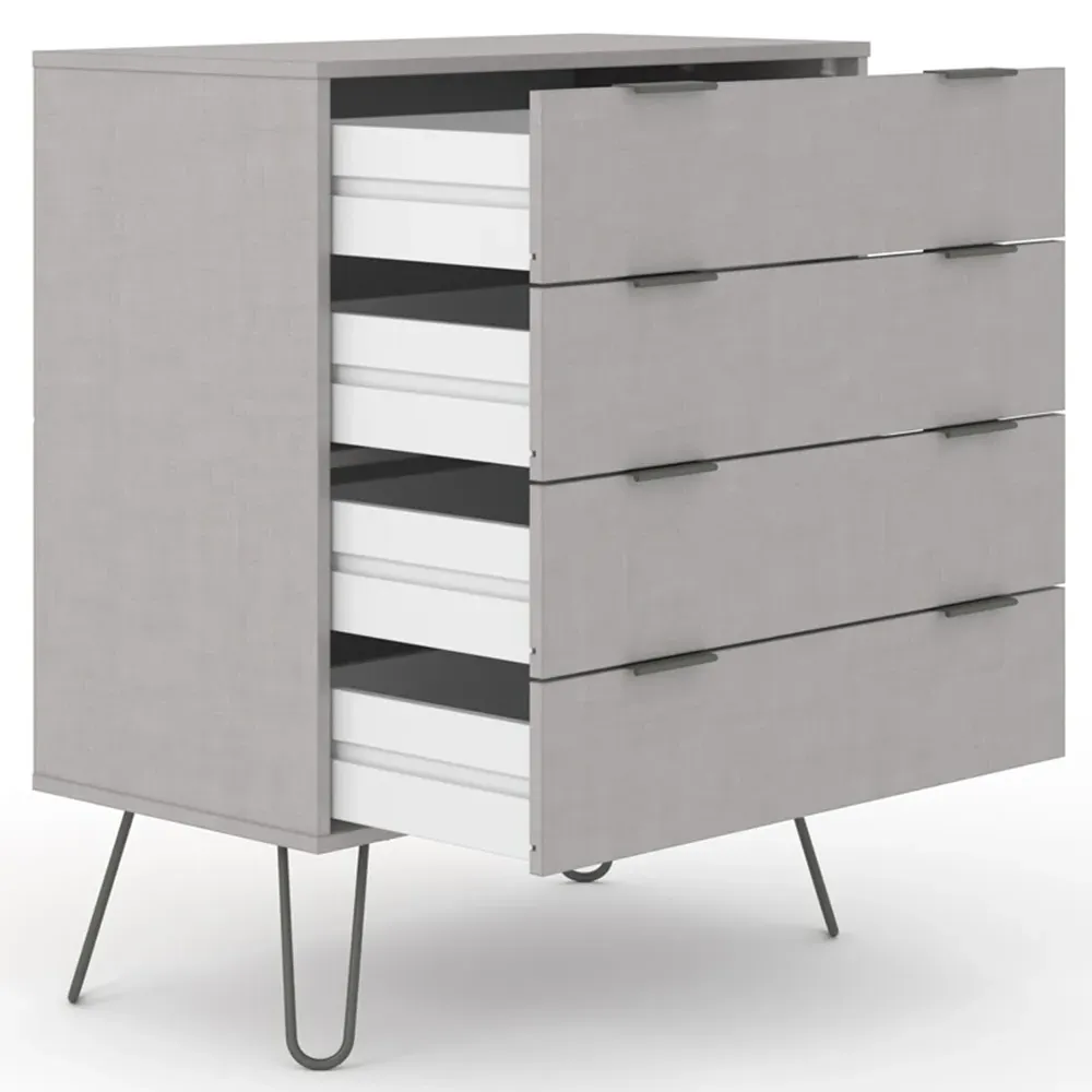 Augusta 4 Drawer Chest of Drawers - Grey