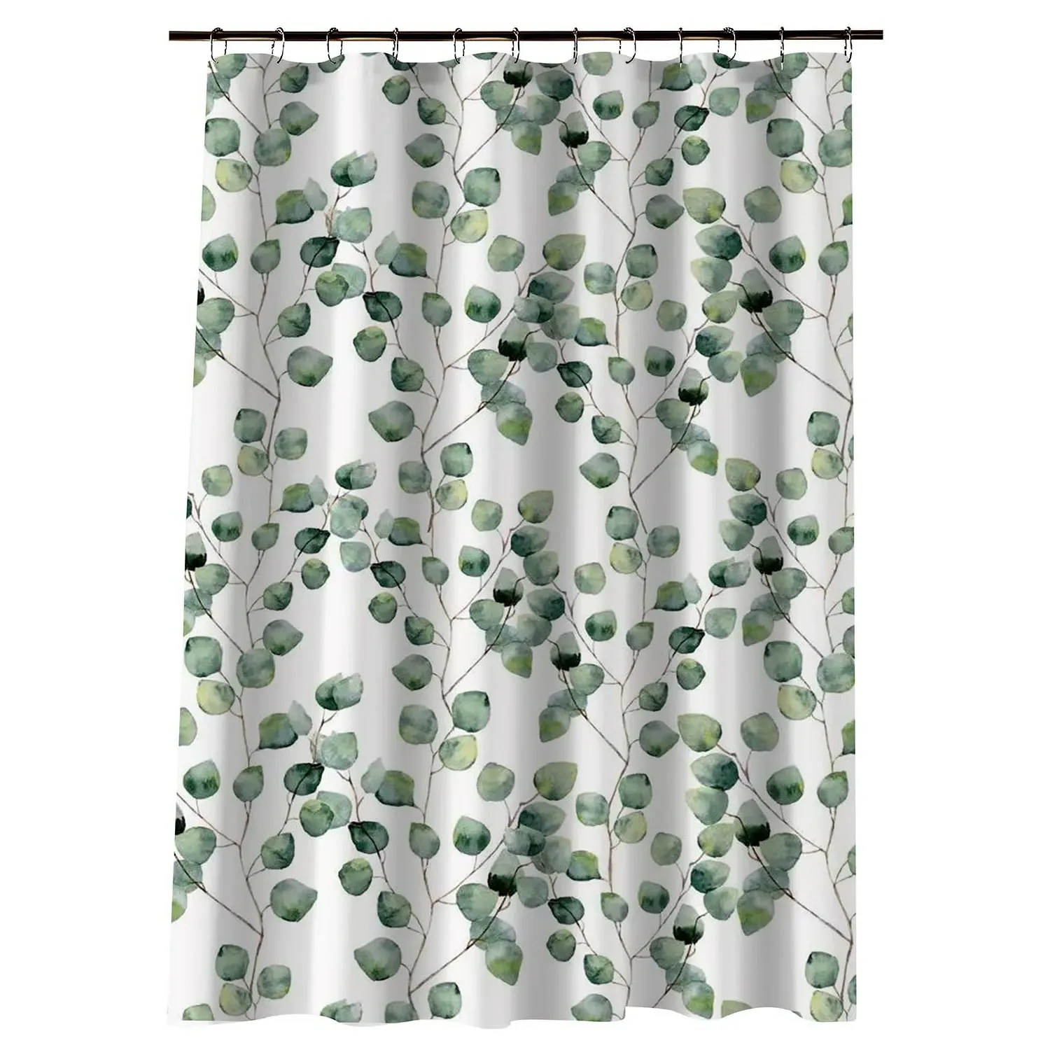 Aura Eucalyptus Shower Curtain - White