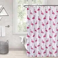 Aura Flamingo Shower Curtain - Pink, Polyester