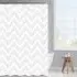 Aura Grey Zigzag Shower Curtain - Grey