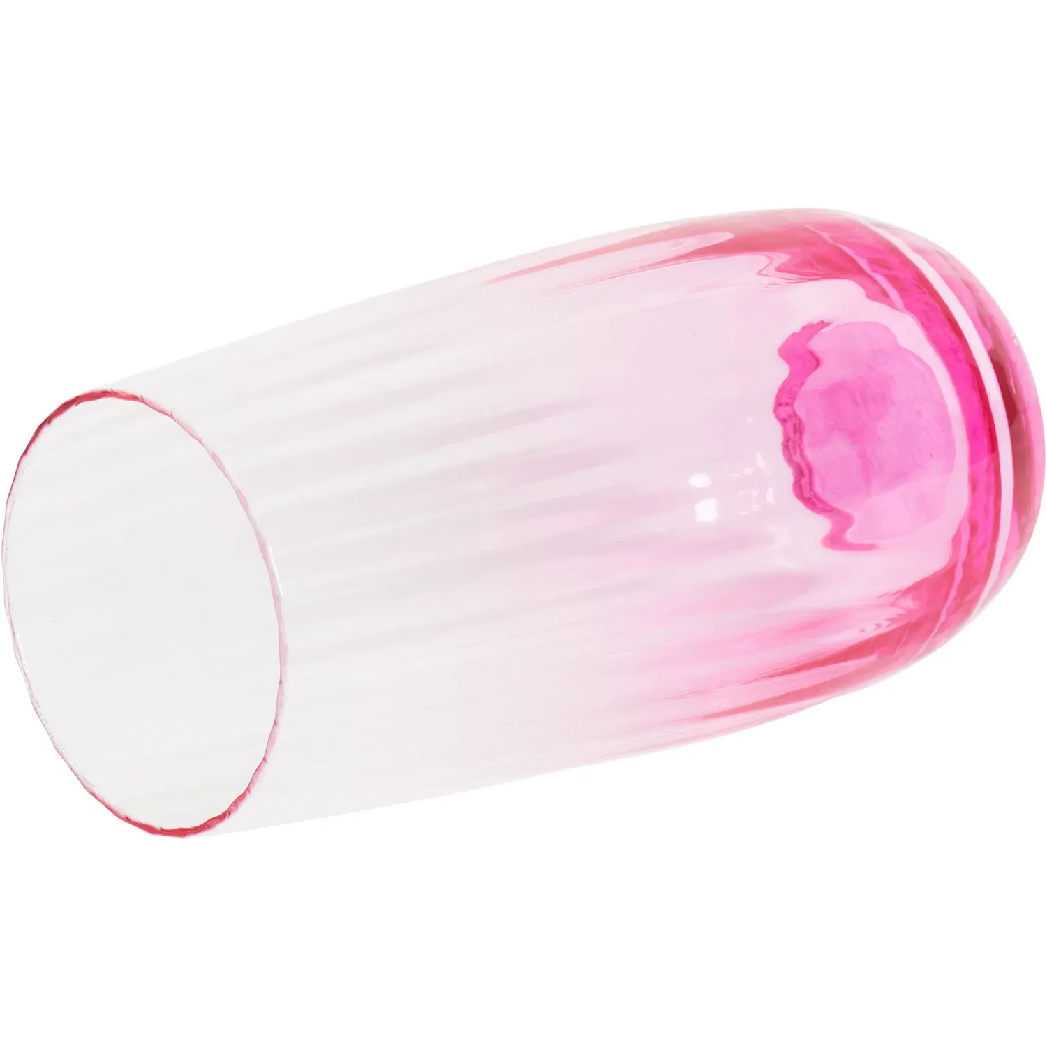Aura Ombre Hi Ball Glass - Magenta