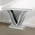 Aurora Crystal Mirrored Console Table - Silver