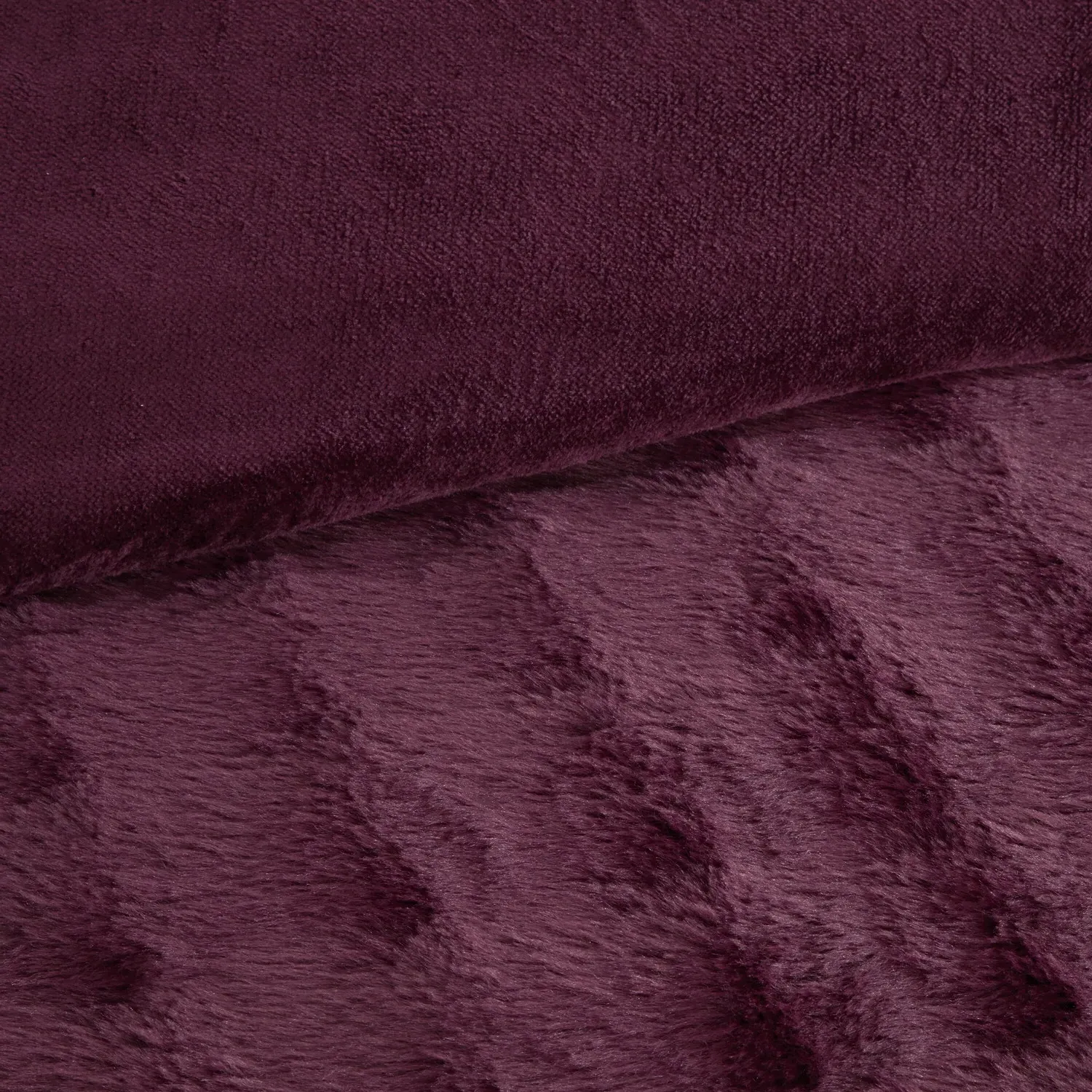 Aurora Double Faux Fur Duvet Set - Berry