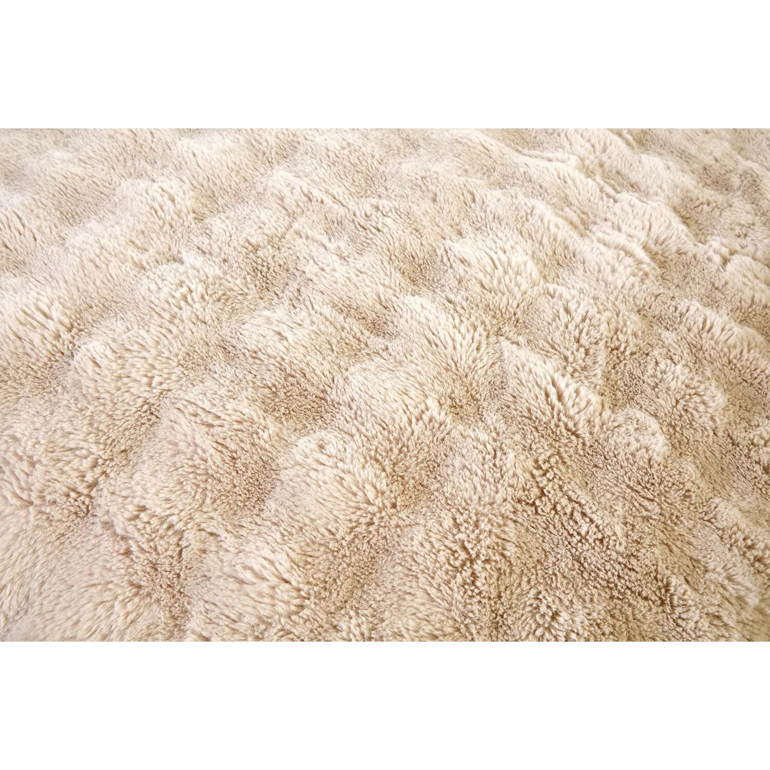 Aurora Double Faux Fur Duvet Set - Champagne