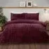 Aurora King Size Faux Fur Duvet Set - Berry