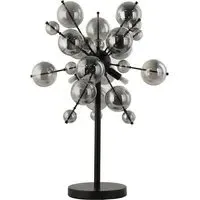 Aurora Table Lamp - Black, Smoked Glass