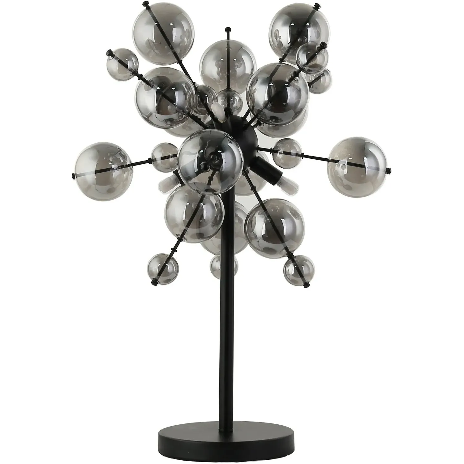 Aurora Table Lamp - Black, Smoked Glass