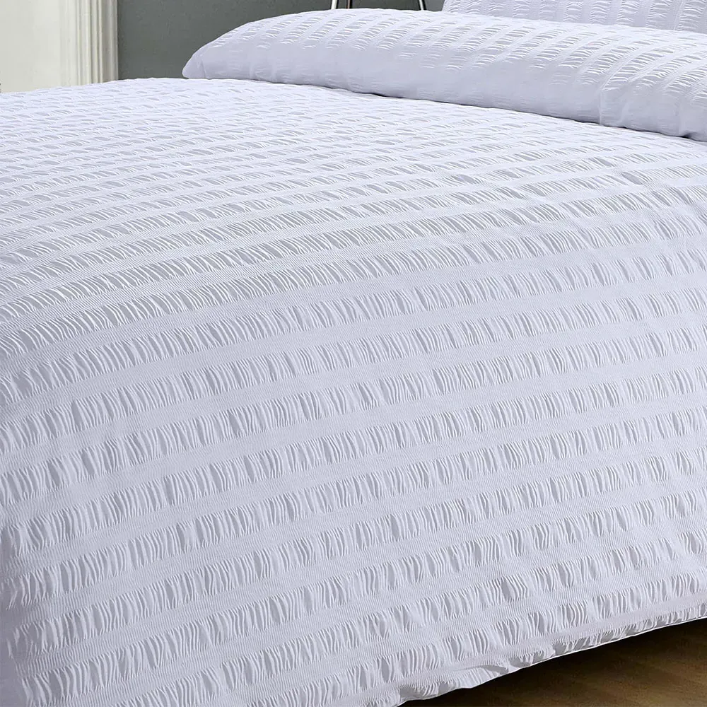 Autograph Single Seersucker Duvet Set - White, Polycotton