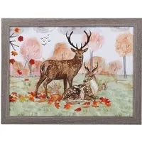 Autumn Deers Lap Tray - Grey