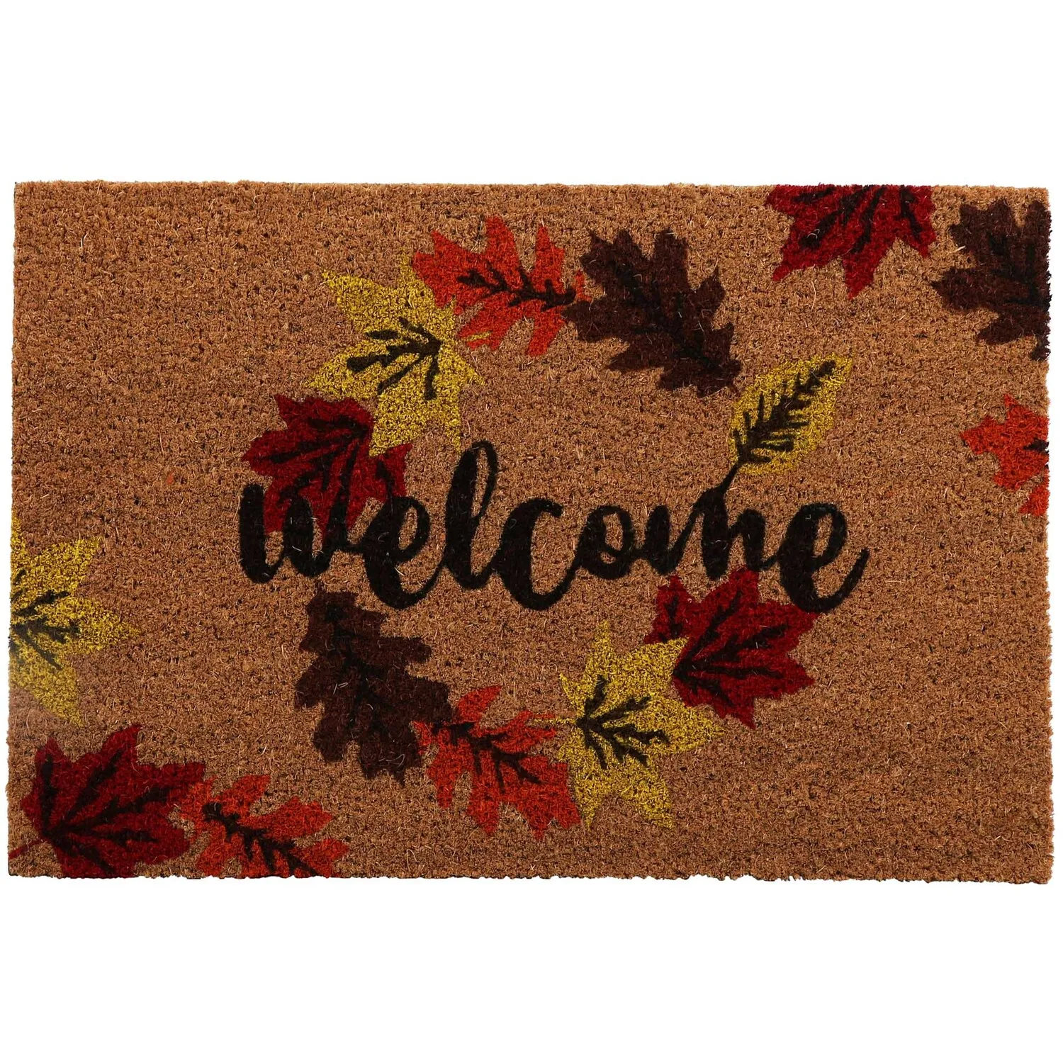 Autumn Printed Coir Door Mat - Brown