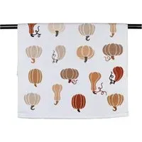 Autumn Pumpkins Hand Towel - White, Cotton