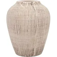 Ava Textured Vase - White