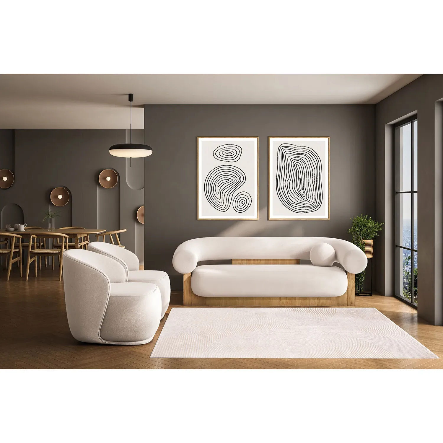 Avery Arch Rug - Cream