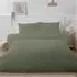 Avery Leaf Double Duvet Cover and Pillowcase Set - Olive Green