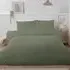 Avery Leaf King Size Duvet Cover and Pillowcase Set - Olive Green