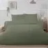 Avery Leaf Super King Duvet Cover and Pillowcase Set - Olive Green
