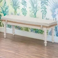 Avesbury Upholstered Bench - Stone