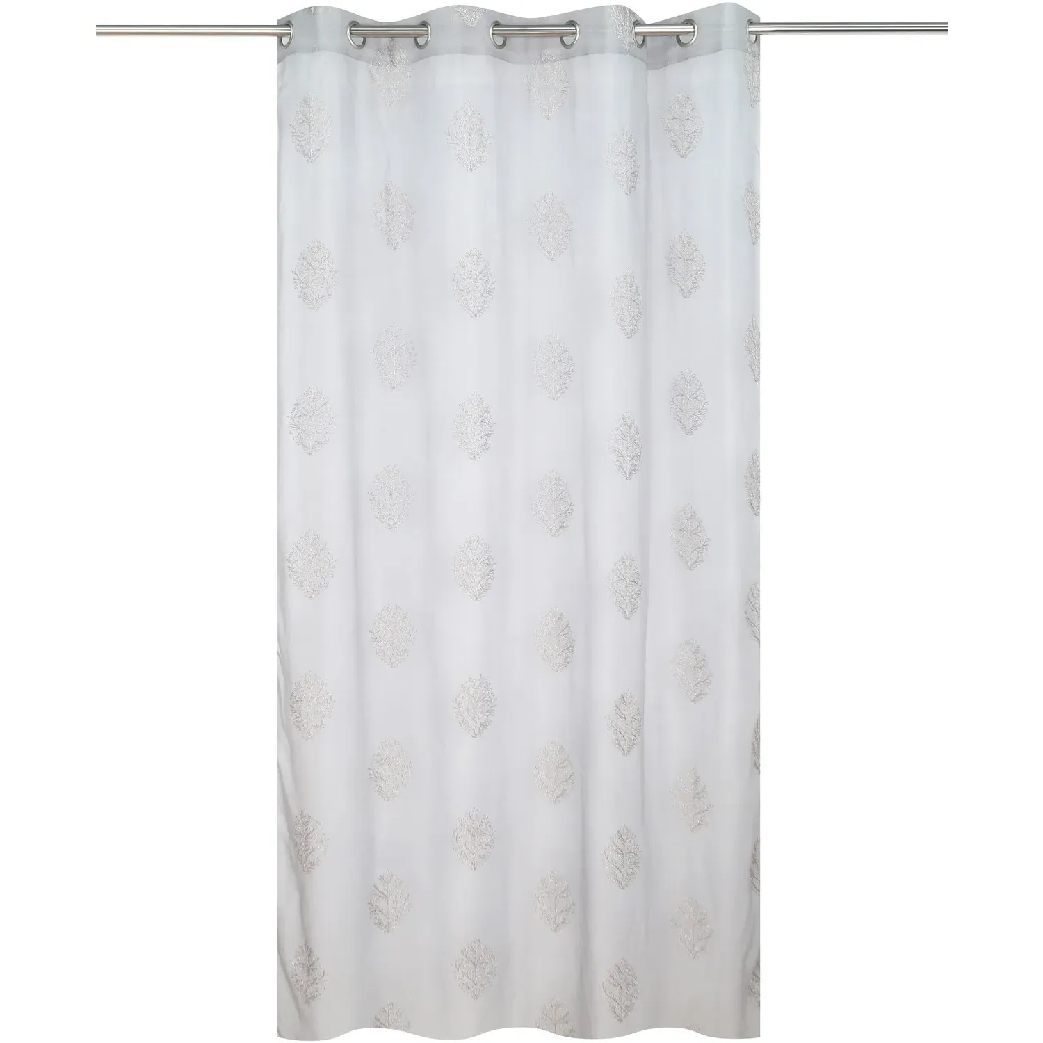 Aviemore Embroidered Voile Curtain - Grey