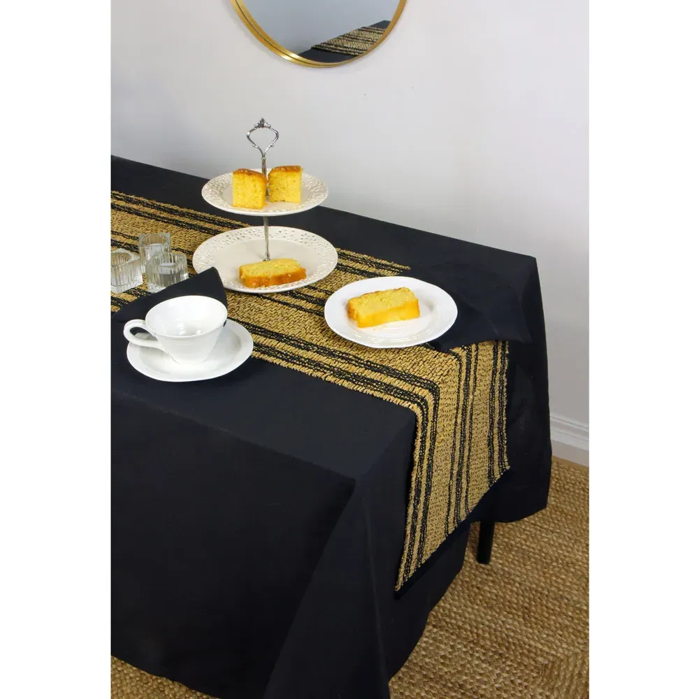 AVON Cotton Tablecloth - Black