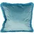 Axton Velvet Fringed Cushion - Teal
