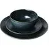 Ayano 12 Piece Reactive Glaze Dinner Set - Black