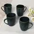 Ayano Set of 4 Reactive Glaze Mugs - Black