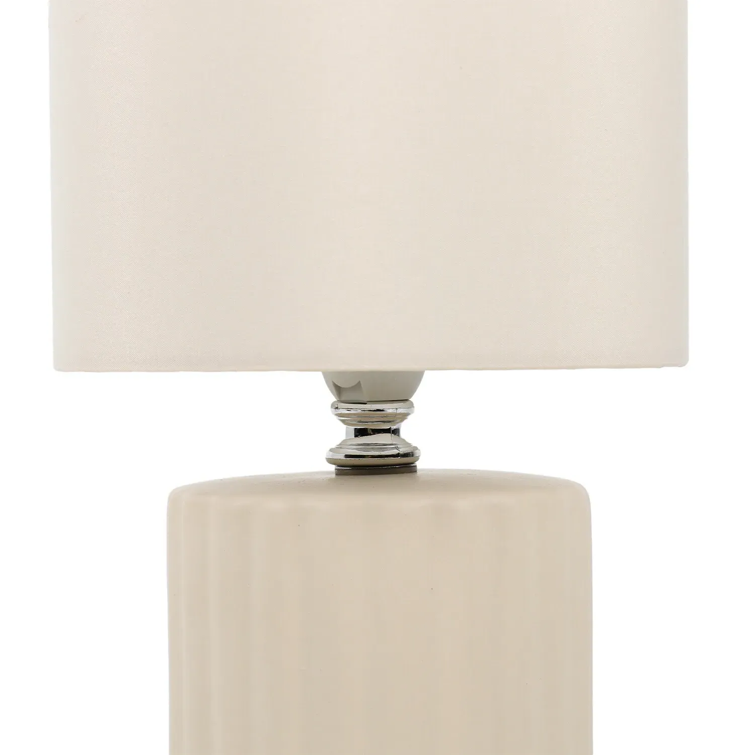 Ayla Ribbed Table Lamp - Cream, Ceramic